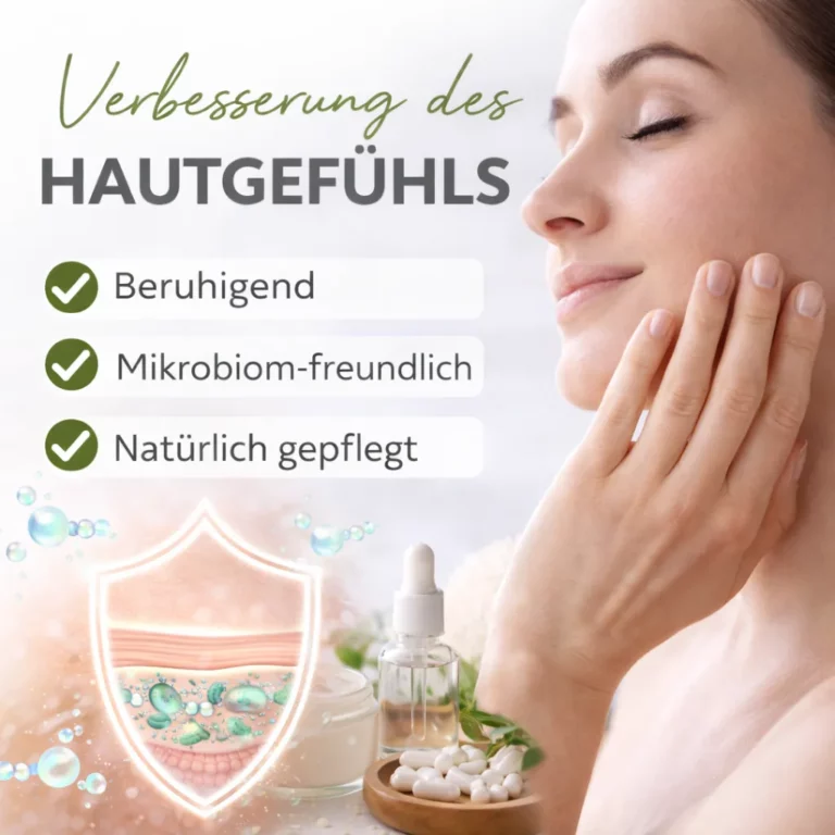 Verbesserung des Hautgefühls durch probiotische Hautpflege mit beruhigender und mikrobiomfreundlicher Wirkung